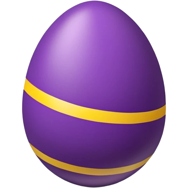 Easter egg purple egg with yellow stripes emoji