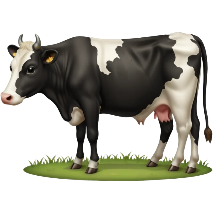 white black cow tail emoji