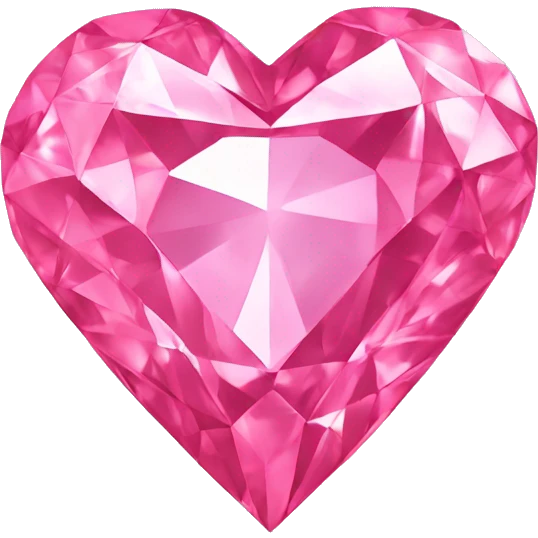Pink sparkling diamond heart emoji