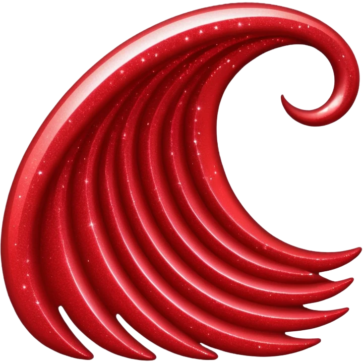 red glitter wave emoji