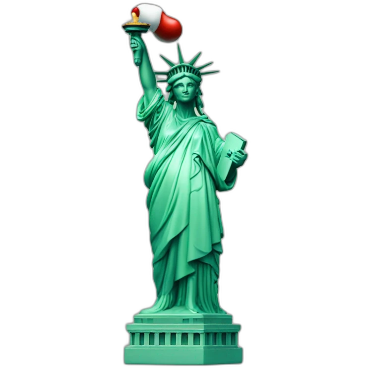 Statue of liberty  dess like santa claus emoji