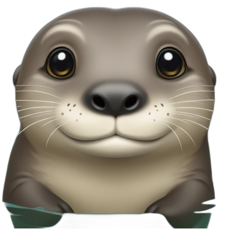 Loutre sur un dauphin emoji