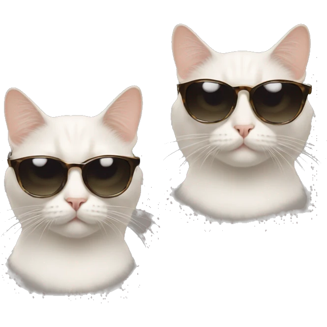 cat with cat with sunglasses emoji