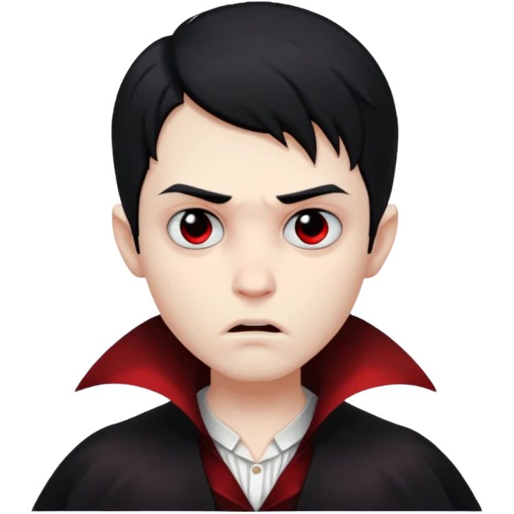 sad face vampire boy
 emoji