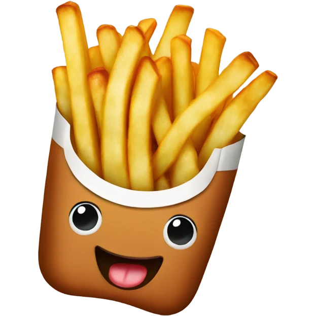 French fries with a wiener emoji