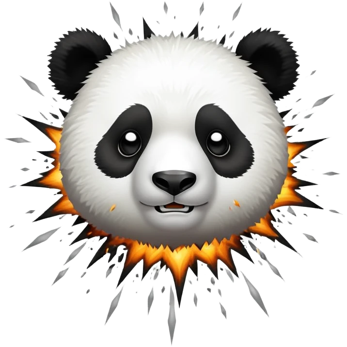 panda with exploding head emoji