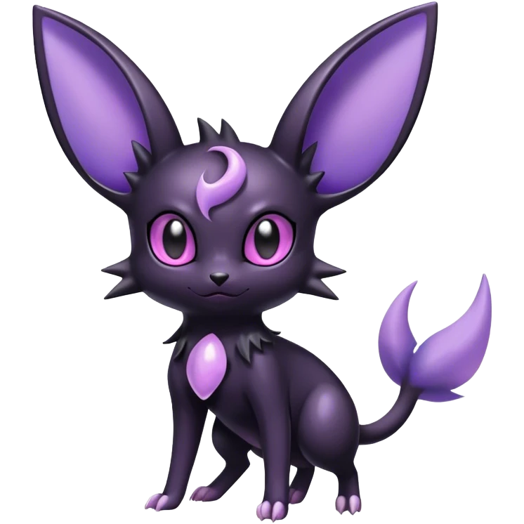 Shiny Dark Noibat-Espeon-Umbreon-Nidorino-fusion-hybrid full body emoji