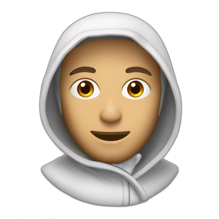 Un musulman avec un cagoule de plaquer emoji