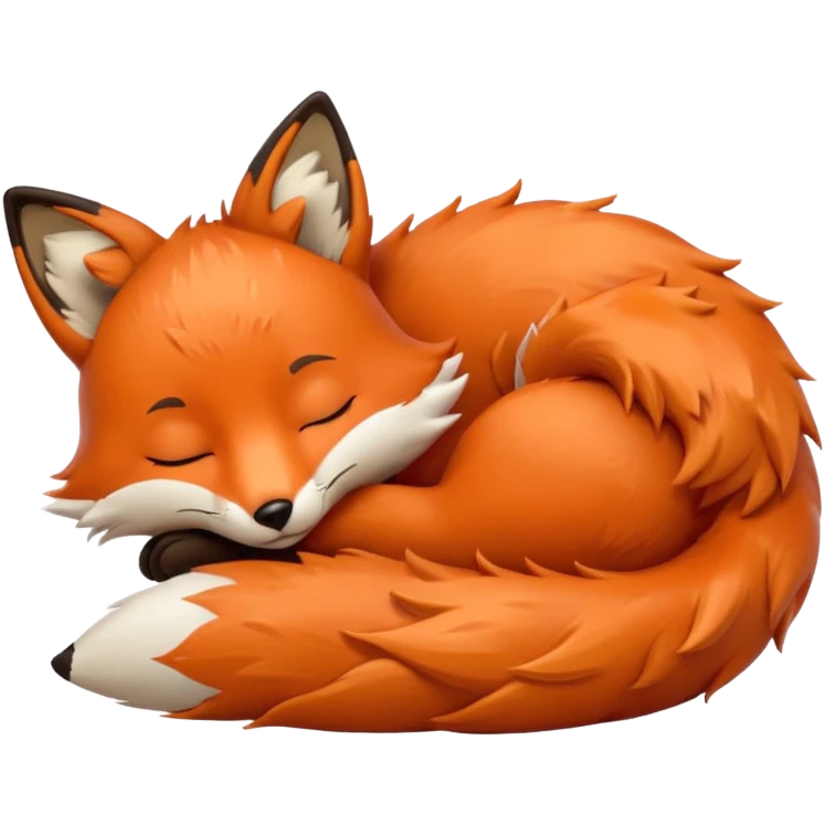 a sleeping fox  emoji emoji