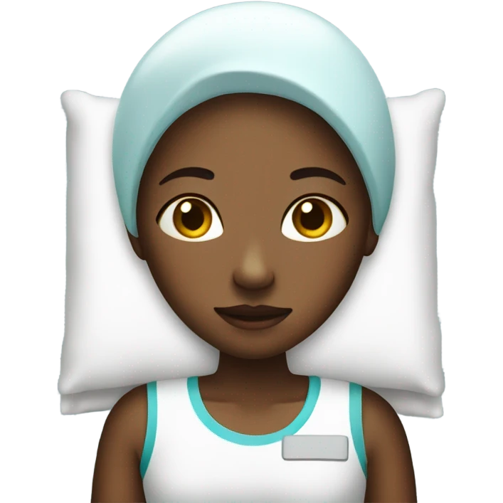 Girl in hospital bed emoji