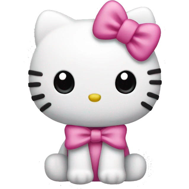 hello kitty with bow emoji