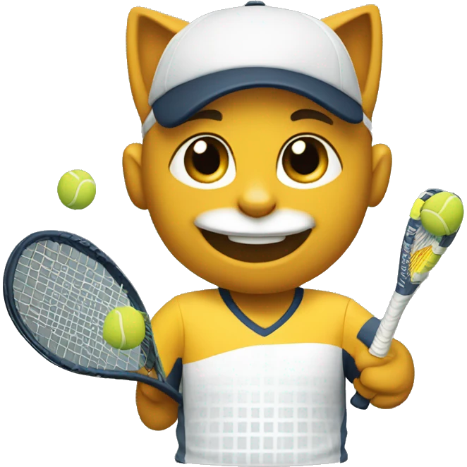cat padel player emoji