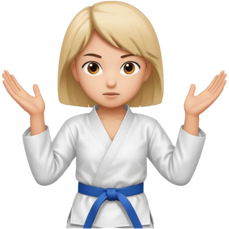 karate kid, girl,  emoji