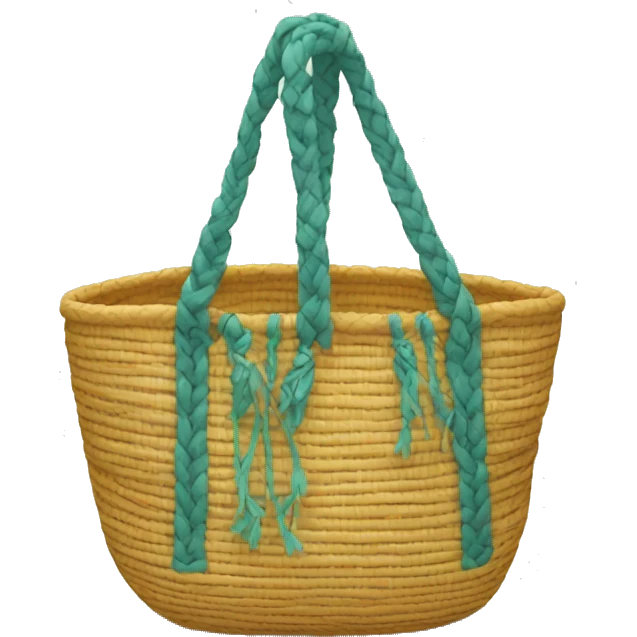 Woven beach bag emoji