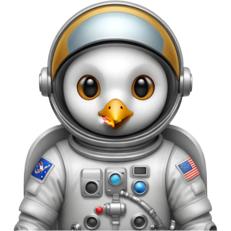 bird with astronaut suit emoji