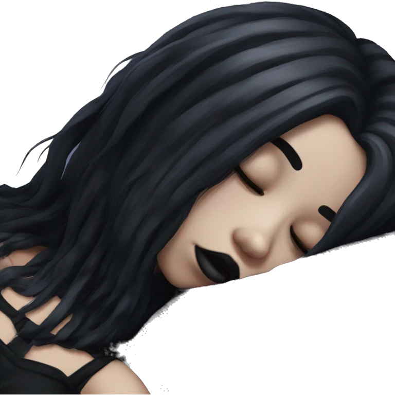 Goth girl sleeping emoji