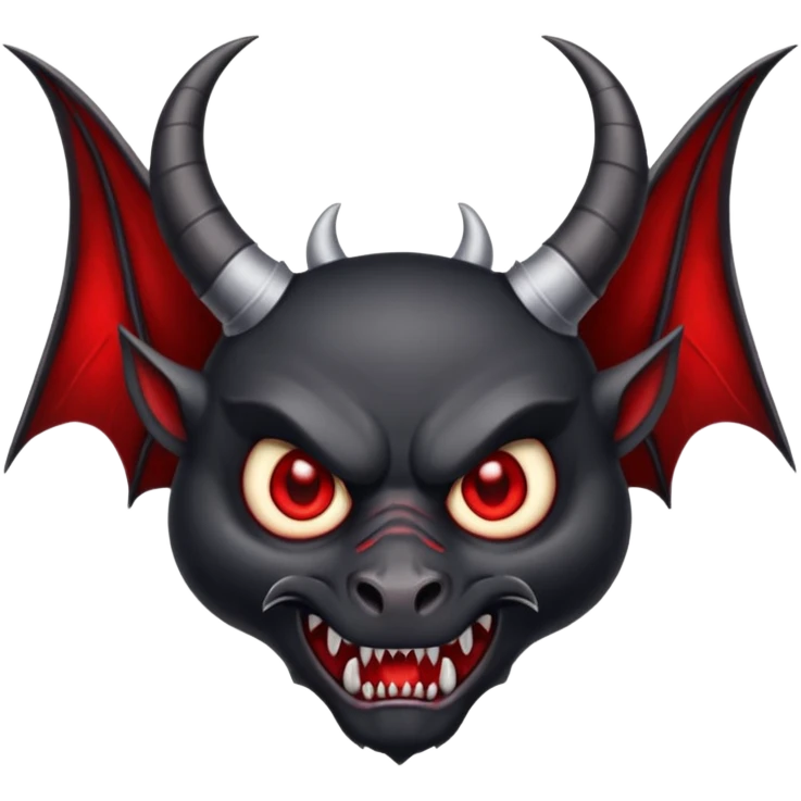 animal with horns and vampire wings emoji