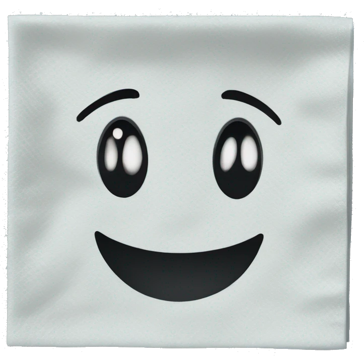 napkin with glitter emoji