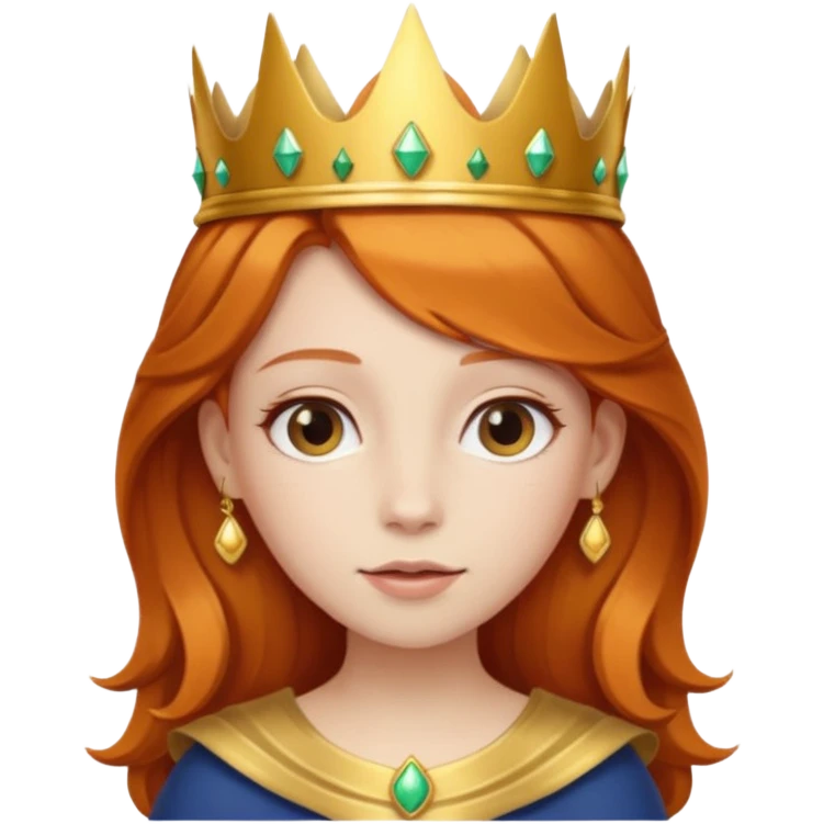 Рыжая Девочка в короне  emoji
