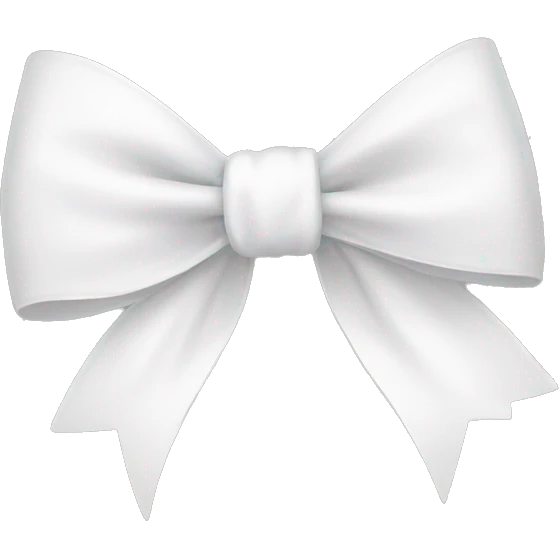 White bow cute emoji
