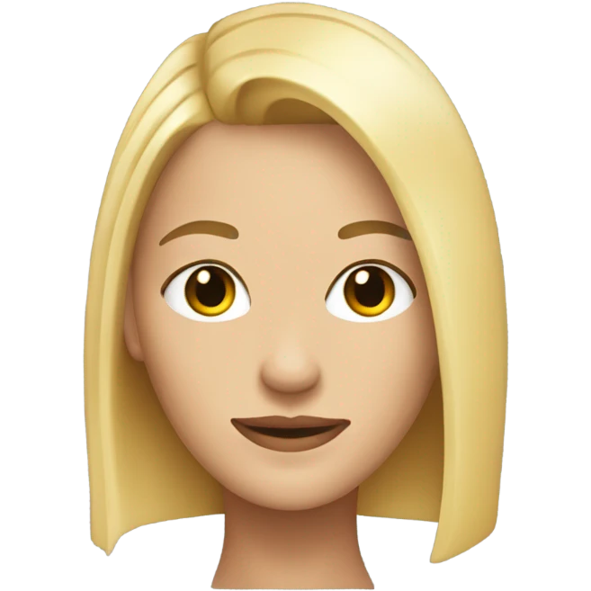a womans head with blonde, shoulder length hair that has been shaved down the middle emoji