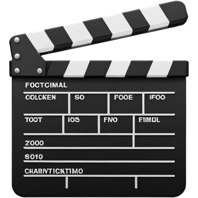movie clapperboard mid-snap emoji