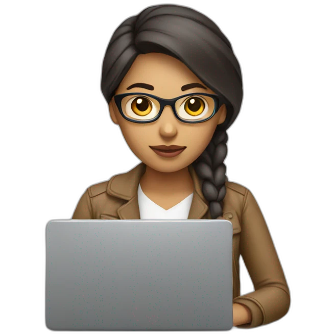 lightskin woman programmer with laptop emoji