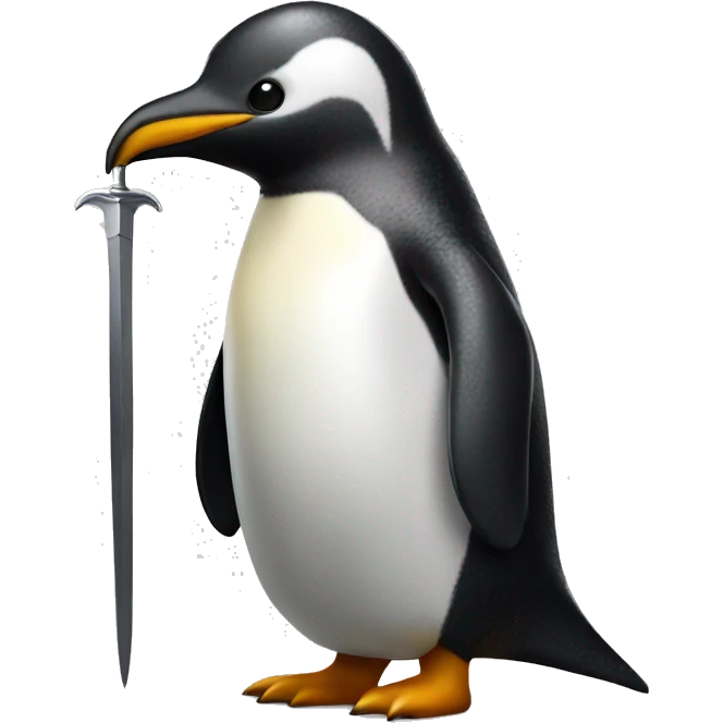 Knight penguin blade emoji