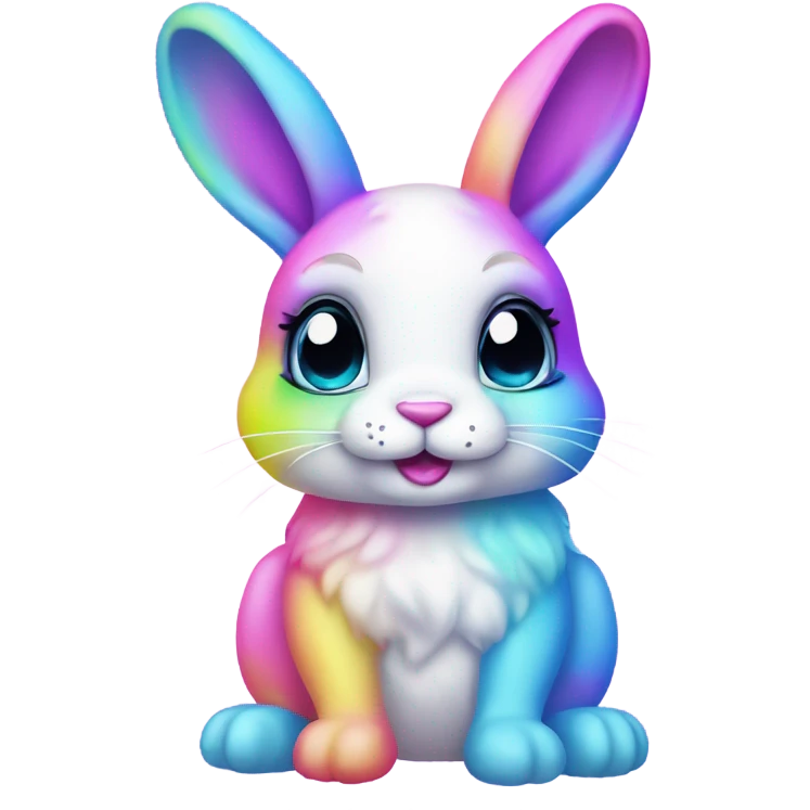 Lisa frank pastel bunny emoji