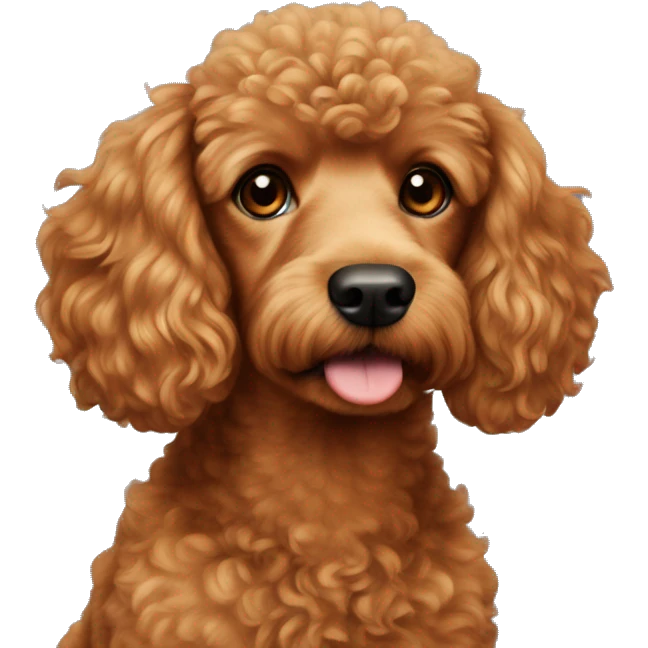 Red golden poodle mix mini emoji