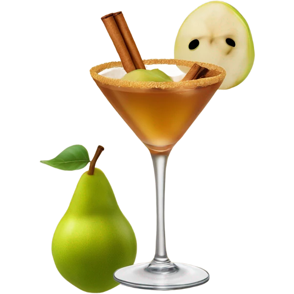 Pear and cinnamon cocktail  emoji