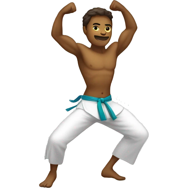 Capoeira dancing man emoji