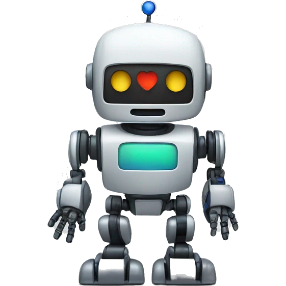 Robot for AI jobseeker  with 4F45DC color elements emoji