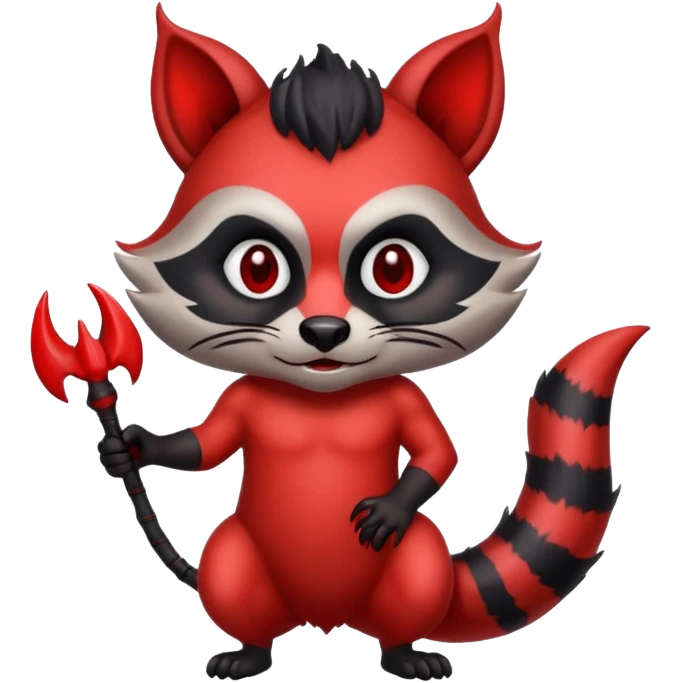  raccoon devil hybrid  emoji