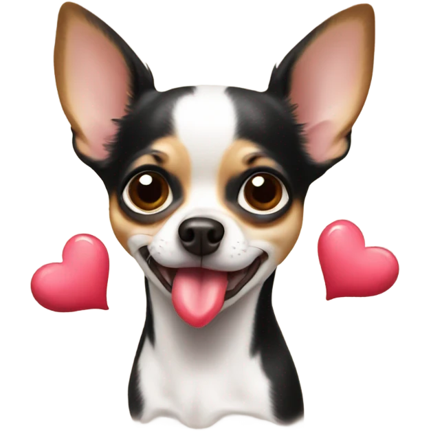 Chihuahua blow kiss heart  emoji