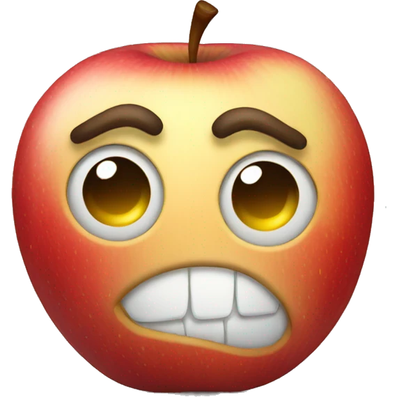 Dull apple emoji