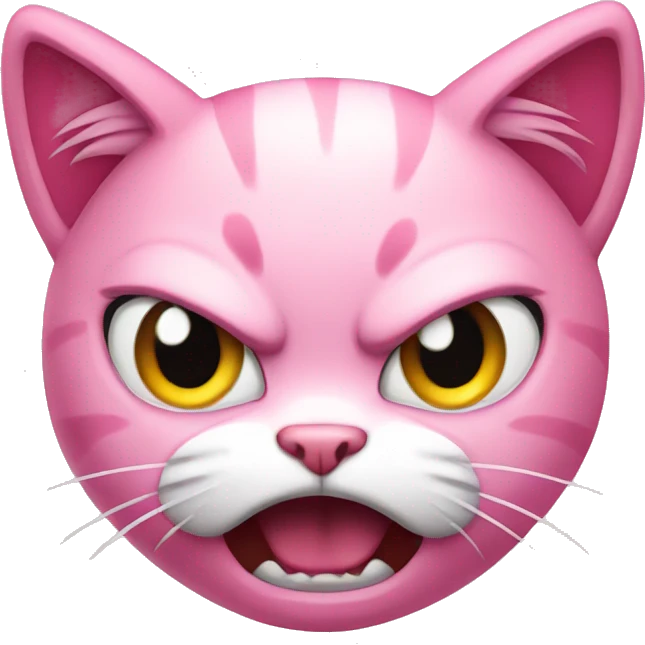 angry pink kitty emoji