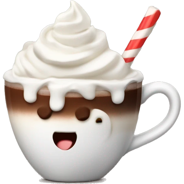 Hot chocolate with whipped cream emoji