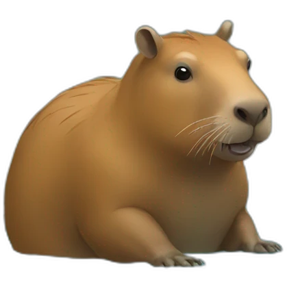 a capibara in a pool emoji