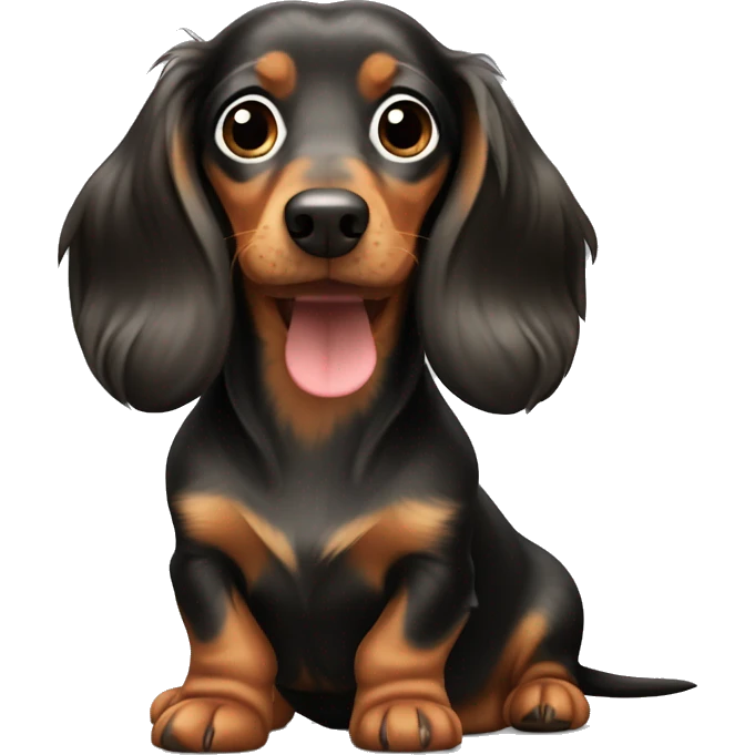 long haired ￼dachshund  emoji