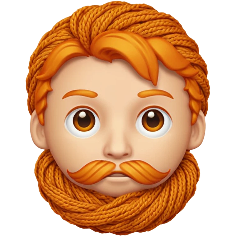 Knitted ginger face emoji