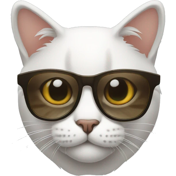 un gato con gafas emoji