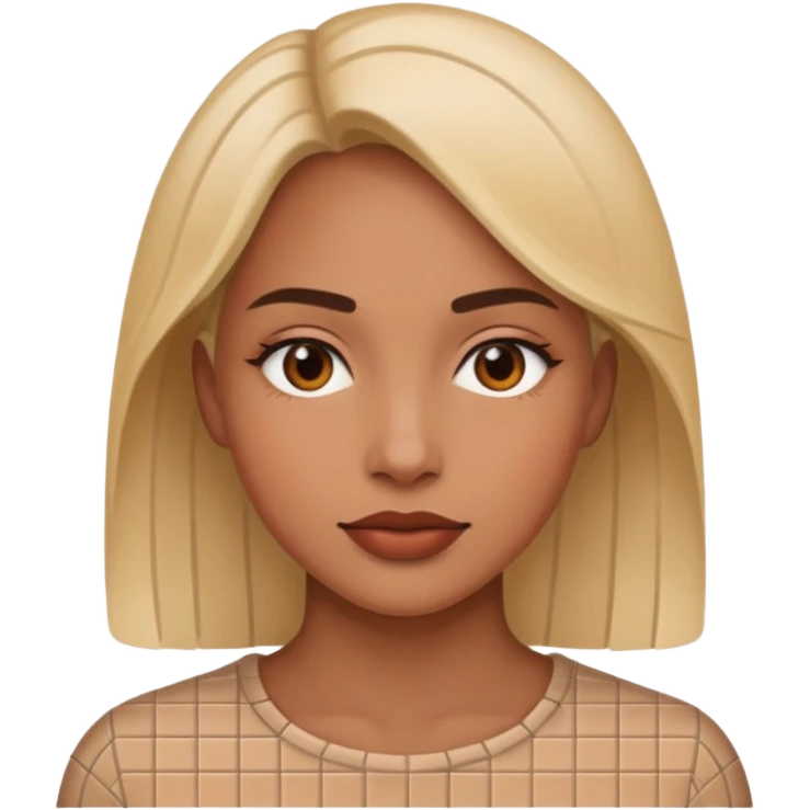 overlapping images, one realistic and one digital grid emoji