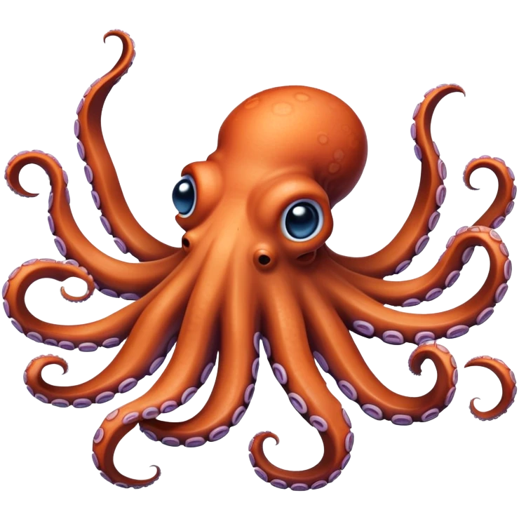 Octopus uses its clever arms to solve puzzles and explore the deep sea emoji
