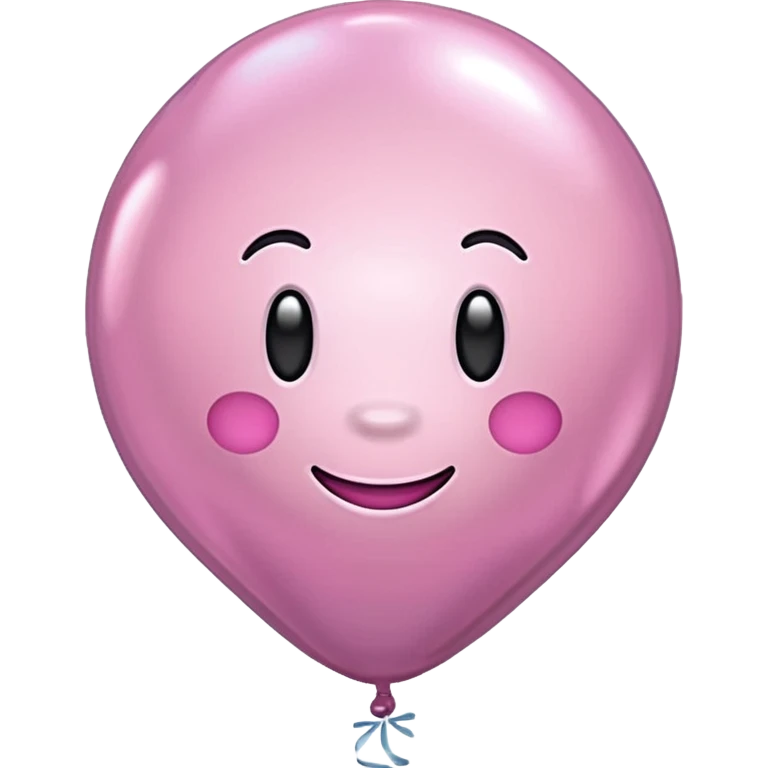 Pink Mylar 3 balloon emoji
