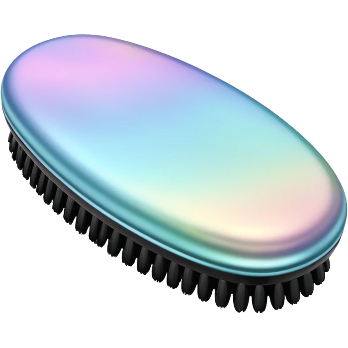 Iridescent hairbrush emoji