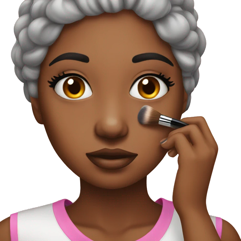 girl applying makeup emoji