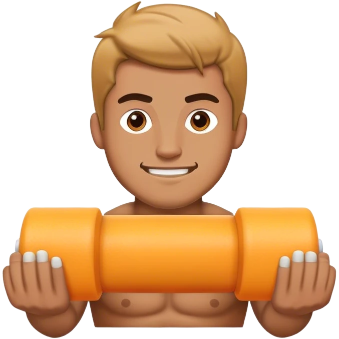 buff guy foam-roller emoji