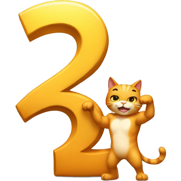 two muscular cats holding up the number 13 emoji