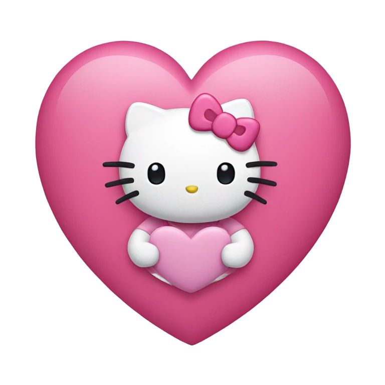 hello kitty pink heart emoji